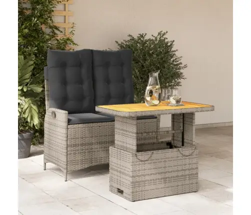 Sodo Komplektas Su Pagalvėlėmis, 2 Dalių, Pilkas, Poliratanas