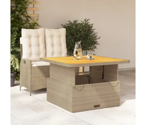 2-Osaline Aiamööbli Komplekt Patjadega, Beež, Polürotang