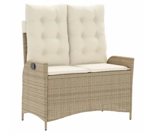 2-Daļīgs Dārza Mēbeļu Komplekts, Matrači, Bēša Pe Rotangpalma Vidaxl