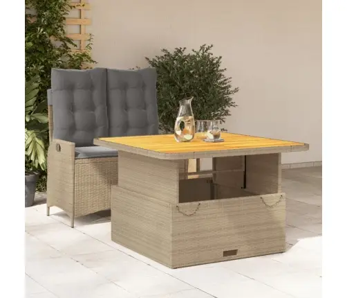 2-Osaline Aiamööbli Komplekt Patjadega, Beež, Polürotang