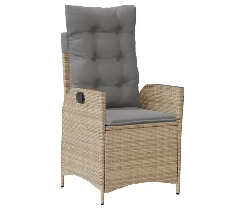 4-Daļīgs Dārza Mēbeļu Komplekts, Matrači, Bēša Pe Rotangpalma Vidaxl