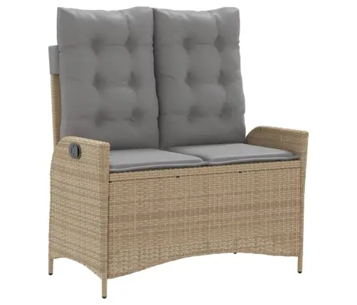 4-Daļīgs Dārza Mēbeļu Komplekts, Matrači, Bēša Pe Rotangpalma Vidaxl