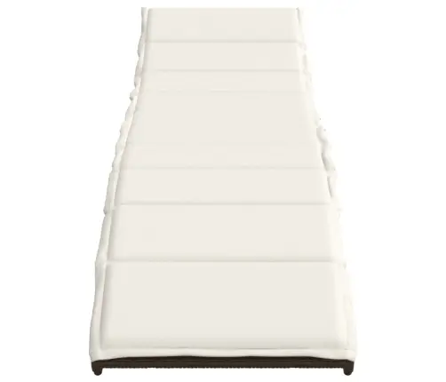 Sauļošanās Zviļņi, 2 Gab., Ar Matračiem, Brūna Pe Rotangpalma Vidaxl