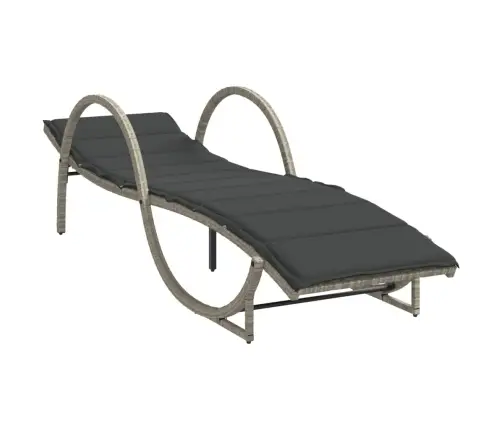 Päevitustooli Koos Patjadega 2 Tk, Helehall, Polürotang