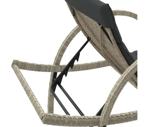 Päevitustooli Koos Patjadega 2 Tk, Helehall, Polürotang