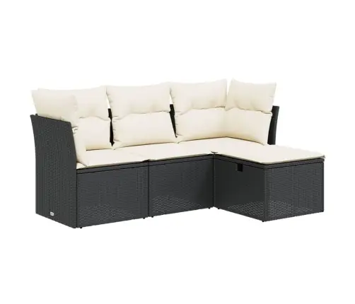 4-Daļīgs Dārza Dīvāna Komplekts Ar Matračiem, Pe Rotangpalma Vidaxl