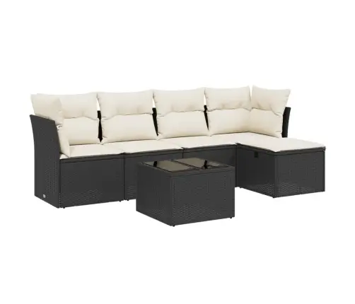 6-Osaline Aiadiivani Komplekt Patjadega, Must, Polürotang