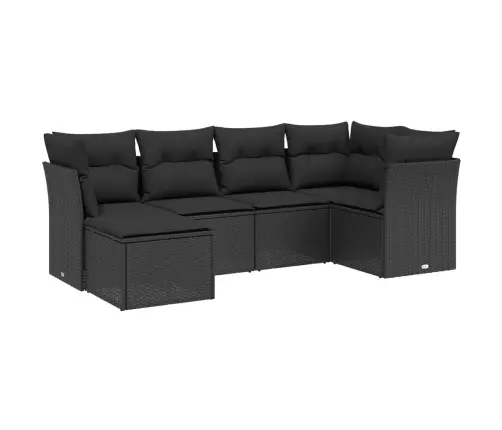 6-Osaline Aiadiivani Komplekt Patjadega, Must, Polürotang