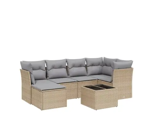 7-Osaline Aiadiivani Komplekt Patjadega, Beežid Toonid