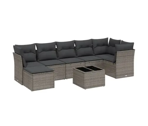 8-Osaline Aiadiivani Komplekt Patjadega, Helehall, Polürotang