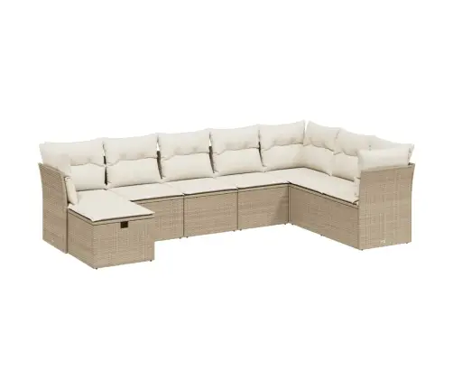 8-Osaline Aiadiivani Komplekt Patjadega, Beež, Polürotang