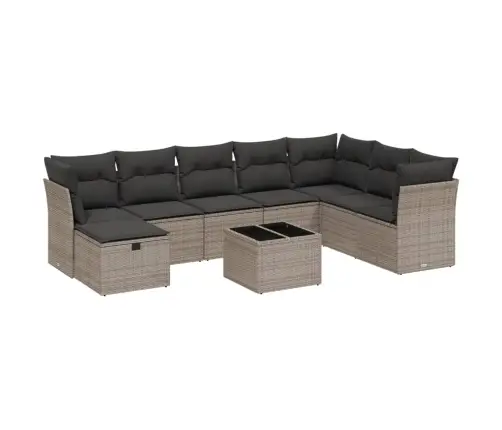 9-Osaline Aiadiivani Komplekt Patjadega, Hall, Polürotang