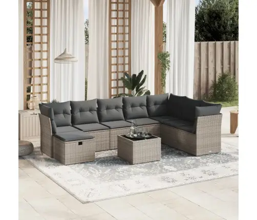 9-Osaline Aiadiivani Komplekt Patjadega, Hall, Polürotang