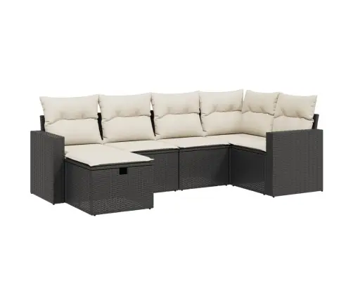 6-Osaline Aiadiivani Komplekt Patjadega, Must, Polürotang