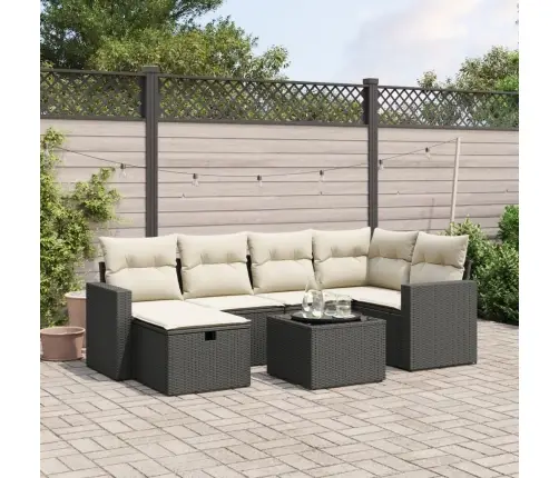 7-Osaline Aiadiivani Komplekt Patjadega, Must, Polürotang