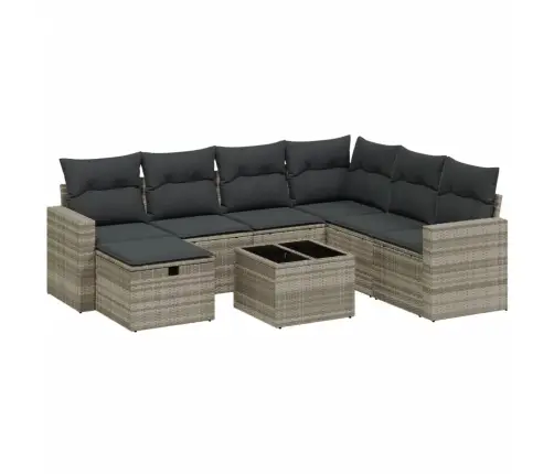 8-Osaline Aiadiivani Komplekt Patjadega, Helehall, Polürotang