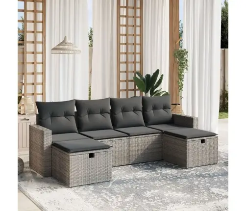 6-Osaline Aiadiivani Komplekt Patjadega, Hall, Polürotang