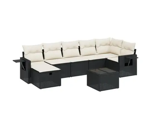 8-Osaline Aiadiivani Komplekt Patjadega, Must, Polürotang