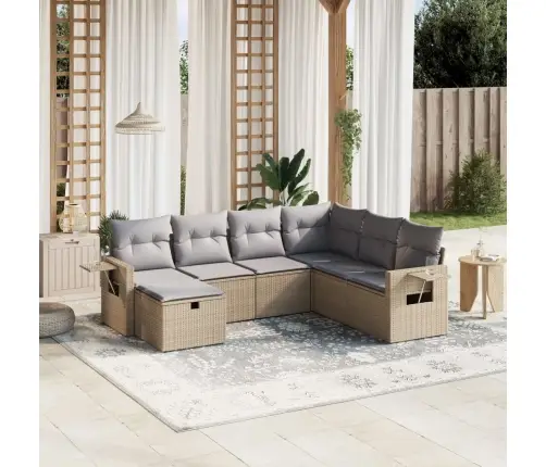 7-Osaline Aiadiivani Komplekt Patjadega, Beežid Toonid