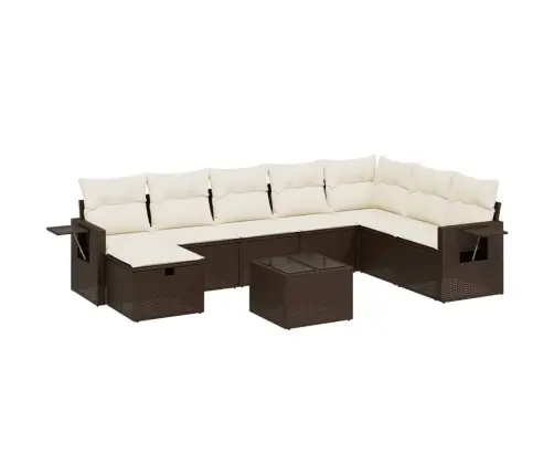 9-Osaline Aiadiivani Komplekt Patjadega, Pruun, Polürotang