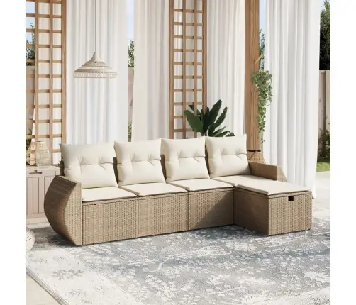 5-Osaline Aiadiivani Komplekt Patjadega, Beež, Polürotang