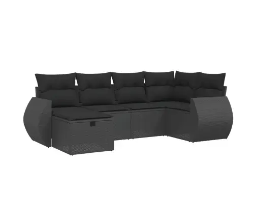 6-Osaline Aiadiivani Komplekt Patjadega, Must, Polürotang