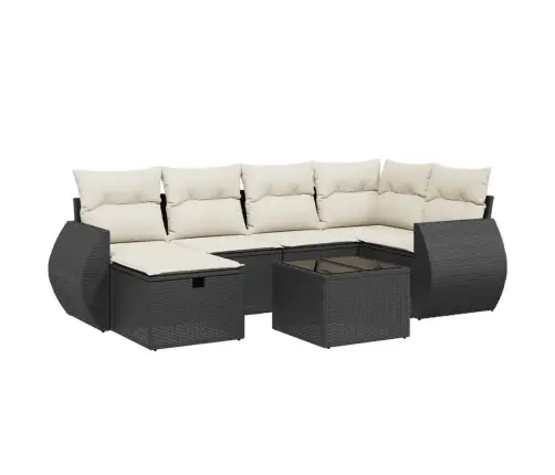 7-Osaline Aiadiivani Komplekt Patjadega, Must, Polürotang