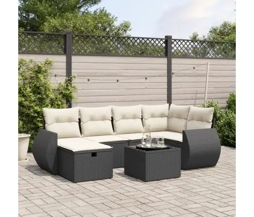 7-Osaline Aiadiivani Komplekt Patjadega, Must, Polürotang