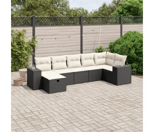 7-Osaline Aiadiivani Komplekt Patjadega, Must, Polürotang