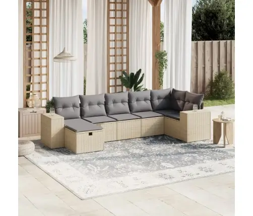 7-Osaline Aiadiivani Komplekt Patjadega, Beežid Toonid 7-Osaline Aiadiivani Komplekt Patjadega, Beežid Toonid