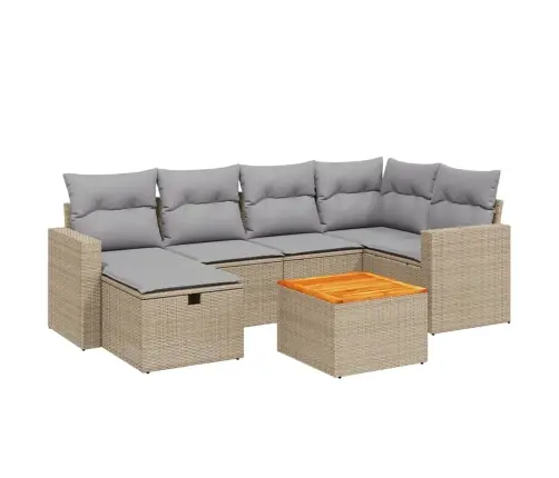 7-Osaline Aiadiivani Komplekt Patjadega, Beežid Toonid