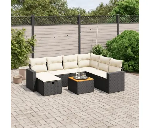 8-Osaline Aiadiivani Komplekt Patjadega, Must, Polürotang