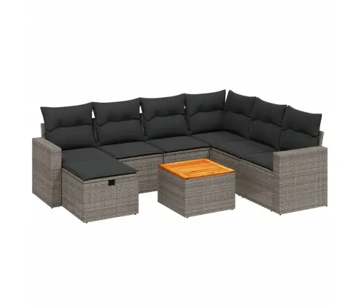 8-Daļīgs Dārza Dīvāna Komplekts Ar Matračiem, Pelēks Pe Pinums Vidaxl 8-Daļīgs Dārza Dīvāna Komplekts Ar Matračiem, Pelēks Pe Pinums Vidaxl