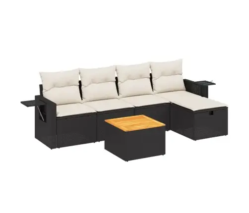 6-Osaline Aiadiivani Komplekt Patjadega, Must, Polürotang