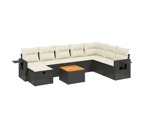 9-Osaline Aiadiivani Komplekt Patjadega, Must, Polürotang