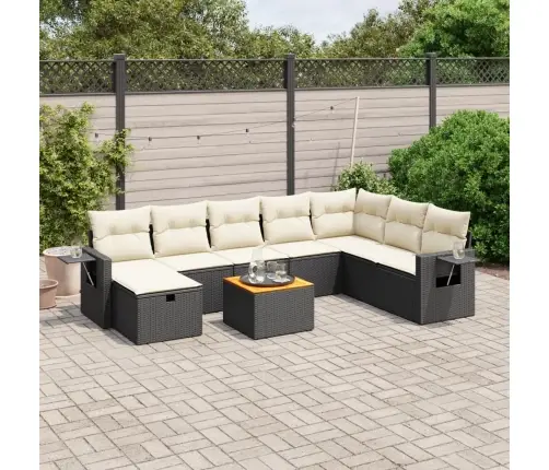 9-Osaline Aiadiivani Komplekt Patjadega, Must, Polürotang