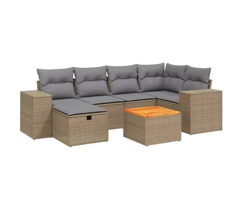 7-Osaline Aiadiivani Komplekt Patjadega, Beežid Toonid