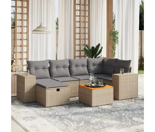 7-Osaline Aiadiivani Komplekt Patjadega, Beežid Toonid