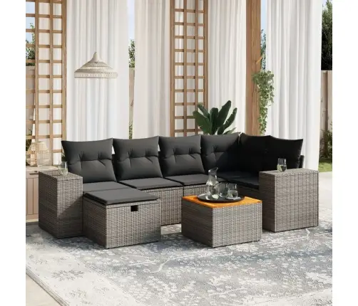 7-Osaline Aiadiivani Komplekt Patjadega, Hall, Polürotang