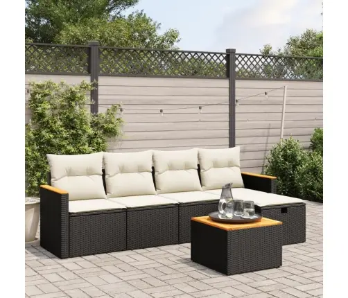 6-Osaline Aiadiivani Komplekt Patjadega, Must, Polürotang