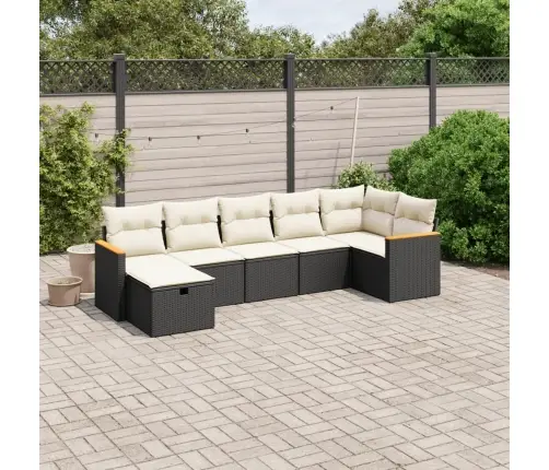 7-Osaline Aiadiivani Komplekt Patjadega, Must, Polürotang