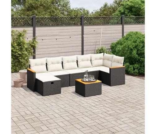 8-Osaline Aiadiivani Komplekt Patjadega, Must, Polürotang