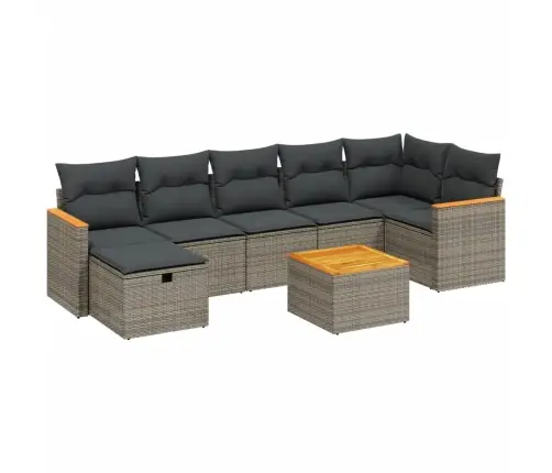 8-Osaline Aiadiivani Komplekt Patjadega, Hall, Polürotang