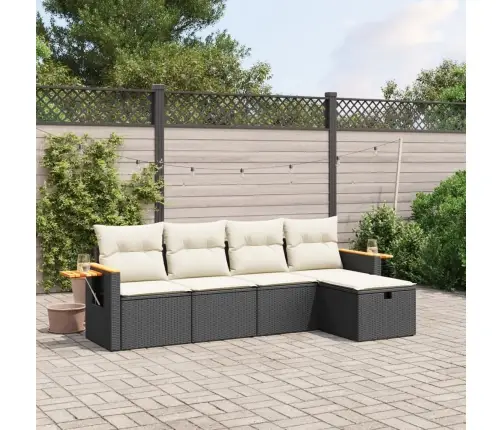 5-Osaline Aiadiivanikomplekt Patjadega, Must, Polürotang