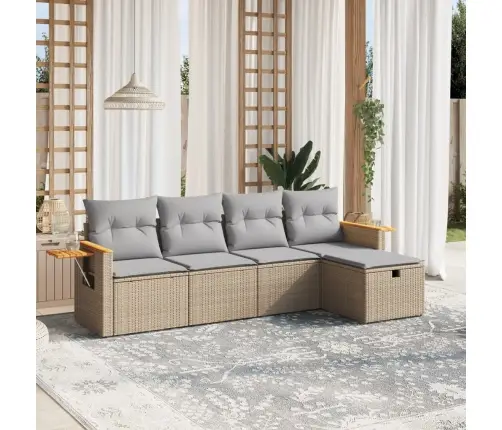 5-Osaline Aiadiivani Komplekt Patjadega, Beež, Polürotang