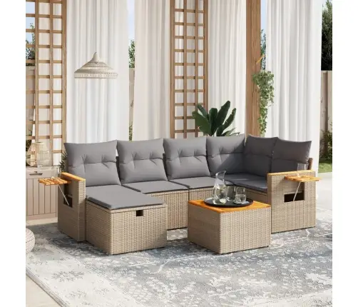 7-Osaline Aiadiivani Komplekt Patjadega, Beežid Toonid