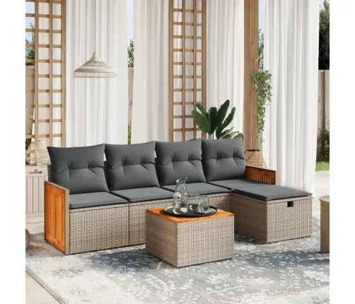 6-Osaline Aiadiivani Komplekt Patjadega, Hall, Polürotang