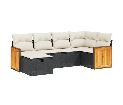 6-Osaline Aiadiivani Komplekt Patjadega, Must, Polürotang