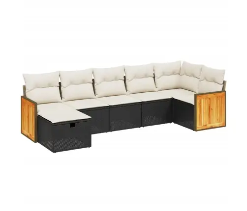 7-Osaline Aiadiivani Komplekt Patjadega, Must, Polürotang