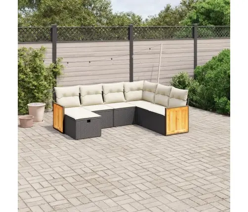 7-Osaline Aiadiivani Komplekt Patjadega, Must, Polürotang